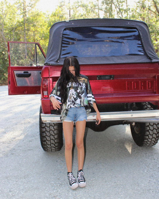 Darlin’ Camo Mesh Jersey Western Trendy Cowboy Graphic