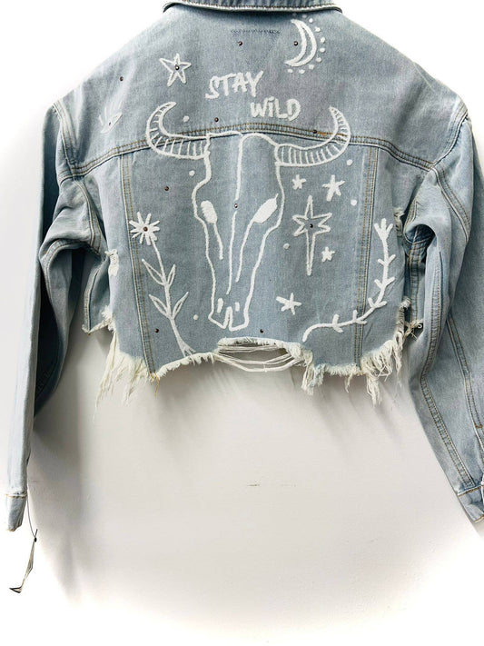 Desert Spirit Cropped Denim Jacket