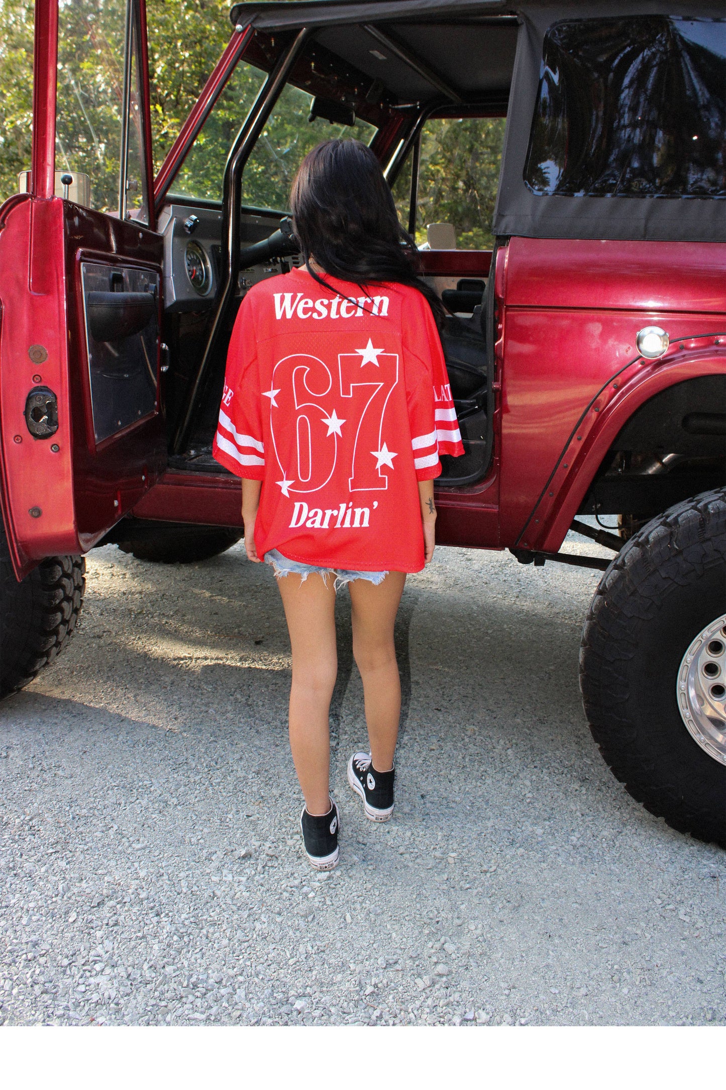 American Spirit Mesh Jersey Cherry Red Western Trendy Cowboy