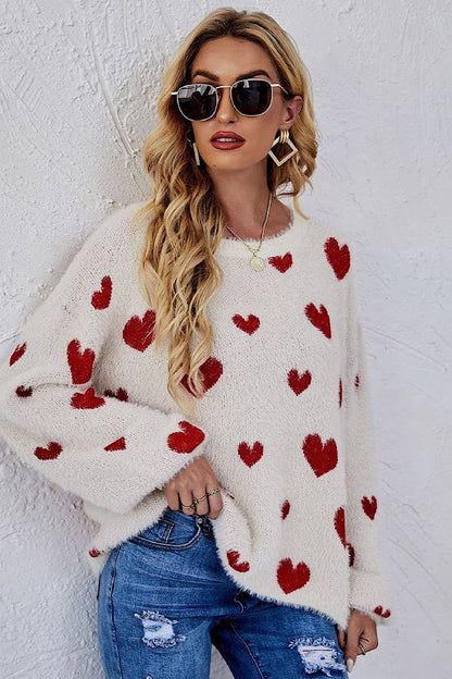 All Over Heart Sweater