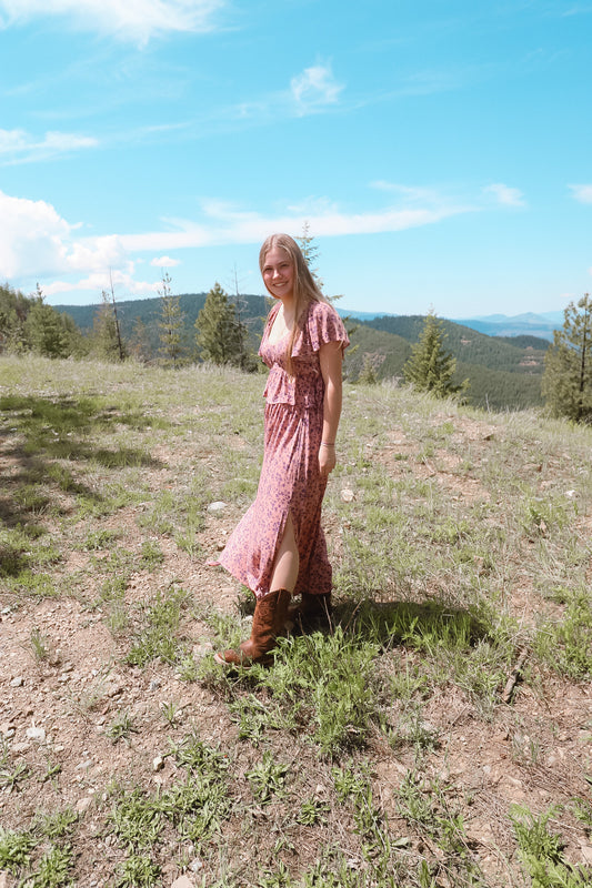 Boho Top and Skirt Set