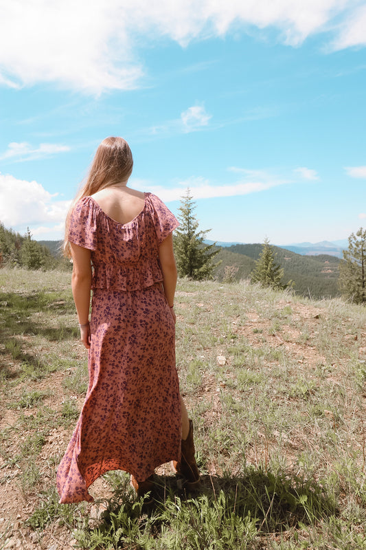 Boho Top and Skirt Set