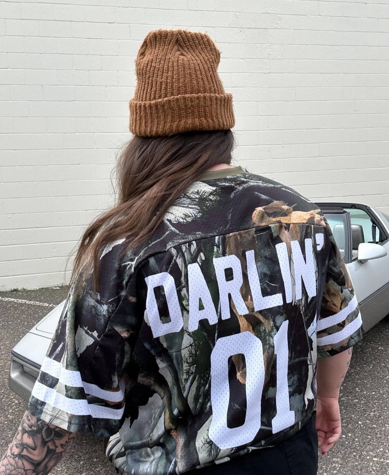 Darlin’ Camo Mesh Jersey Western Trendy Cowboy Graphic