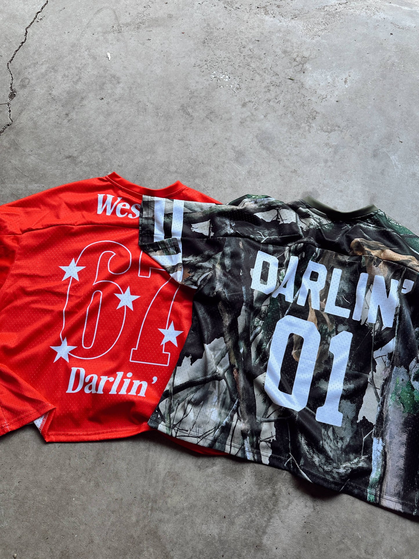 Darlin’ Camo Mesh Jersey Western Trendy Cowboy Graphic