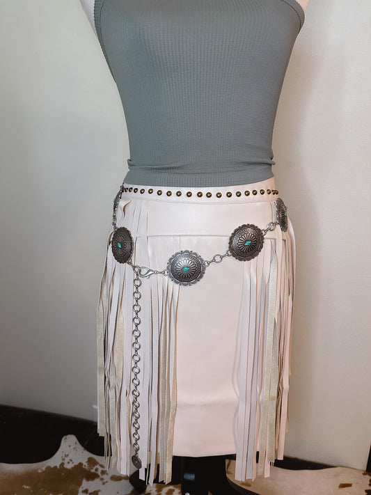Oval Concho Chain Belt