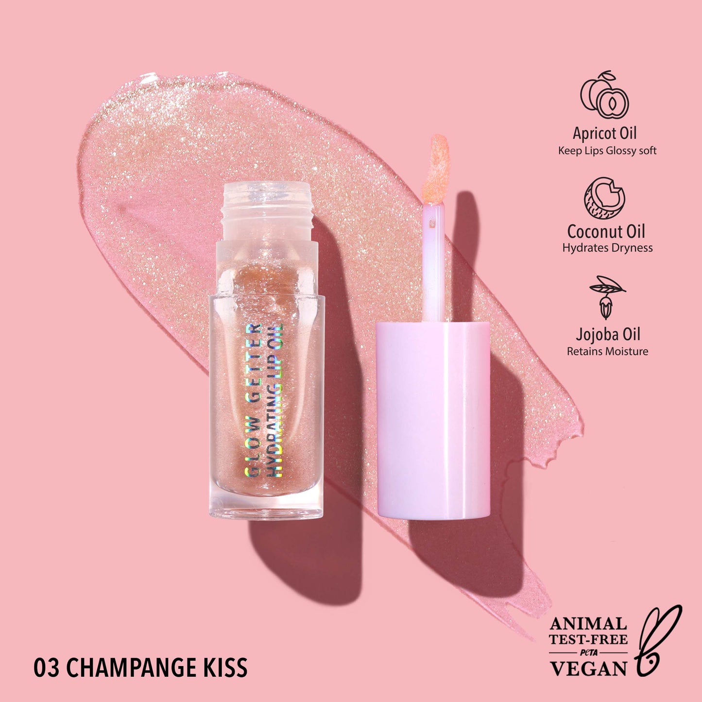 Glow Getter Hydrating Lip Oil (003 Champagne Kiss)