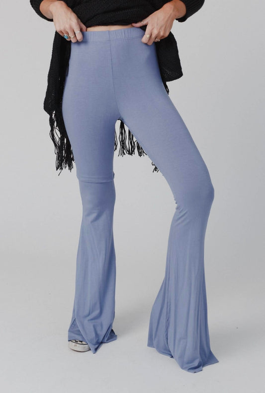 Raw Edge Flare Pants
