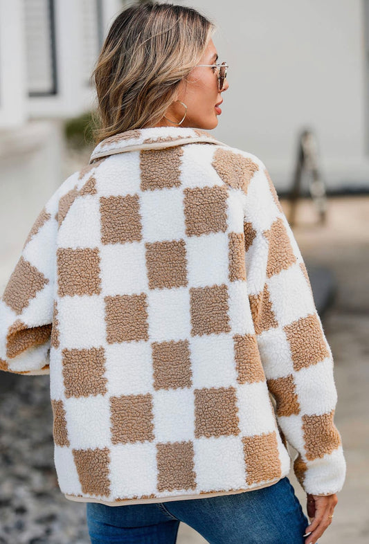 Checkered Sherpa Jacket