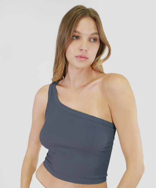 One Shoulder Crop Top