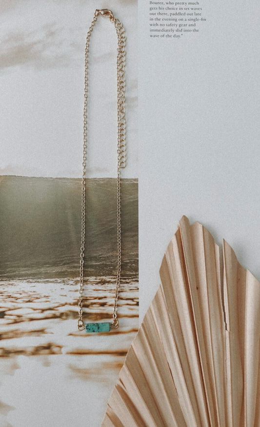 Turquoise Bar Necklace