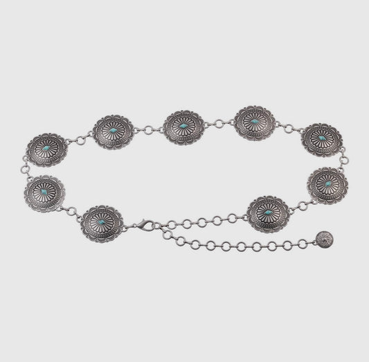 Oval Concho Chain Belt