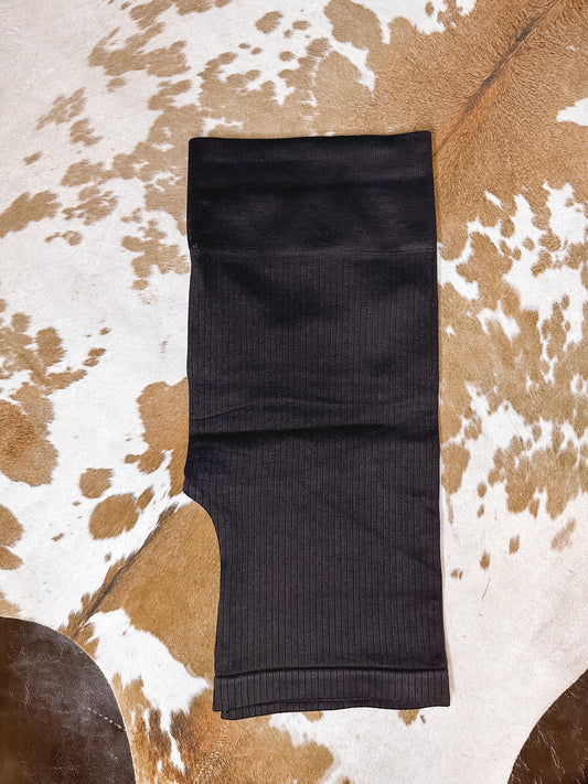Ribbed High Waist Bike Shorts